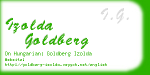 izolda goldberg business card